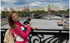 Портрет на фоне Кремля
